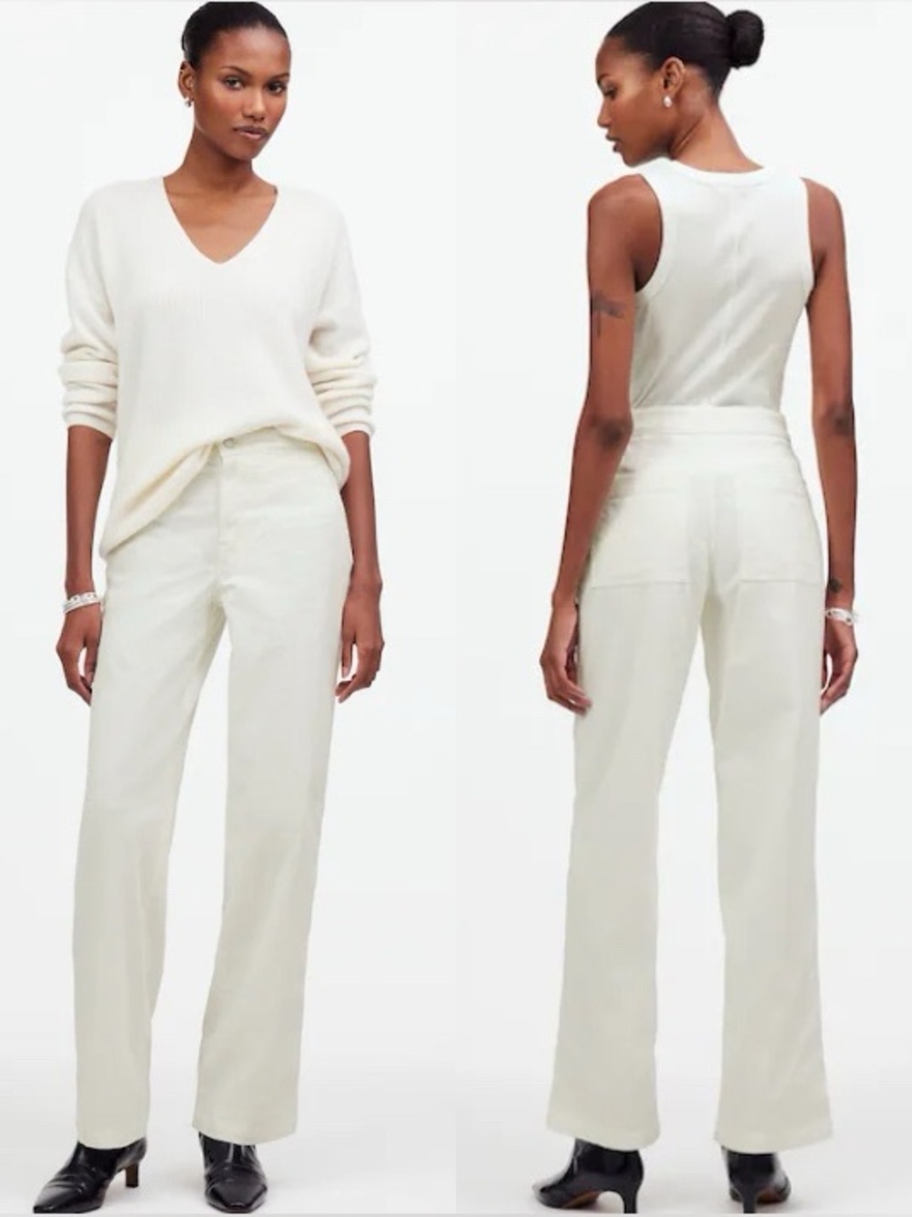 MADEWELL The Emmett Wide Leg Corduroy Pants Trousers